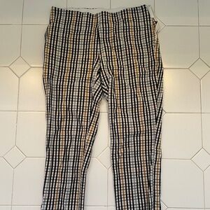 Cropped, checkered pants